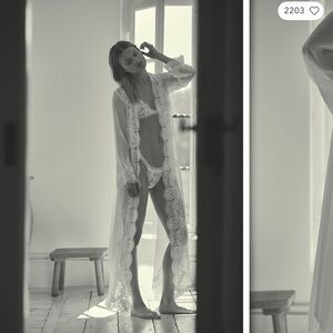 Homrbodii Helena lace robe